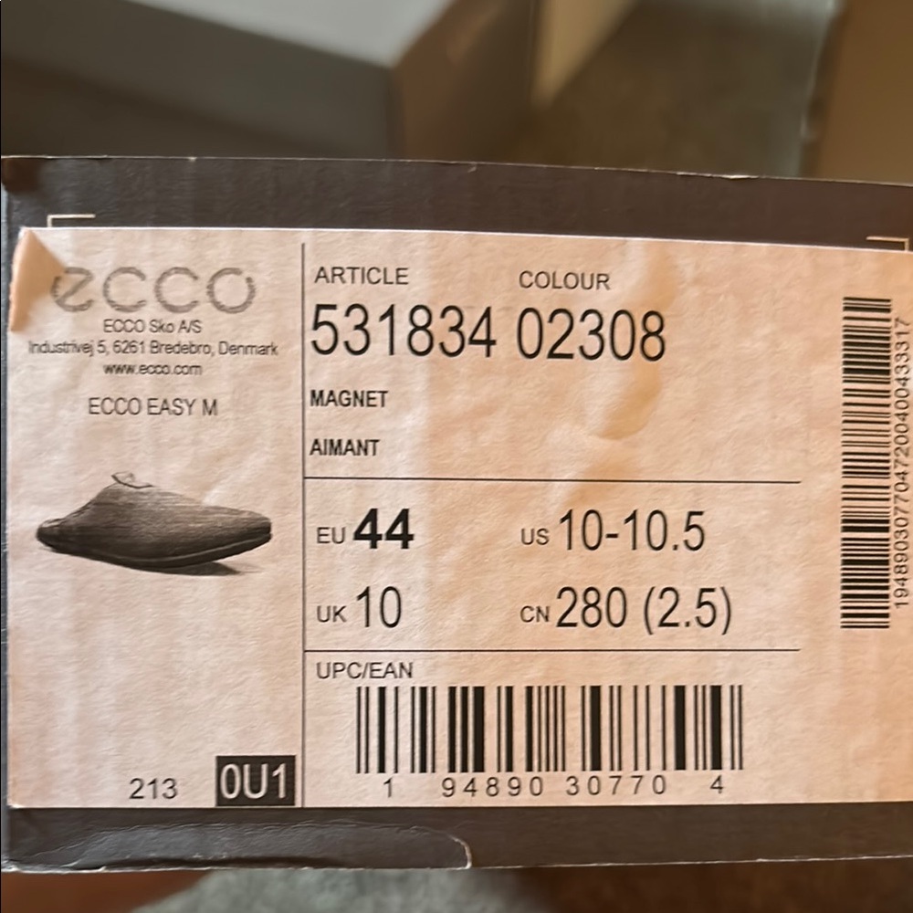 ECCO Easy M Grey Slippers